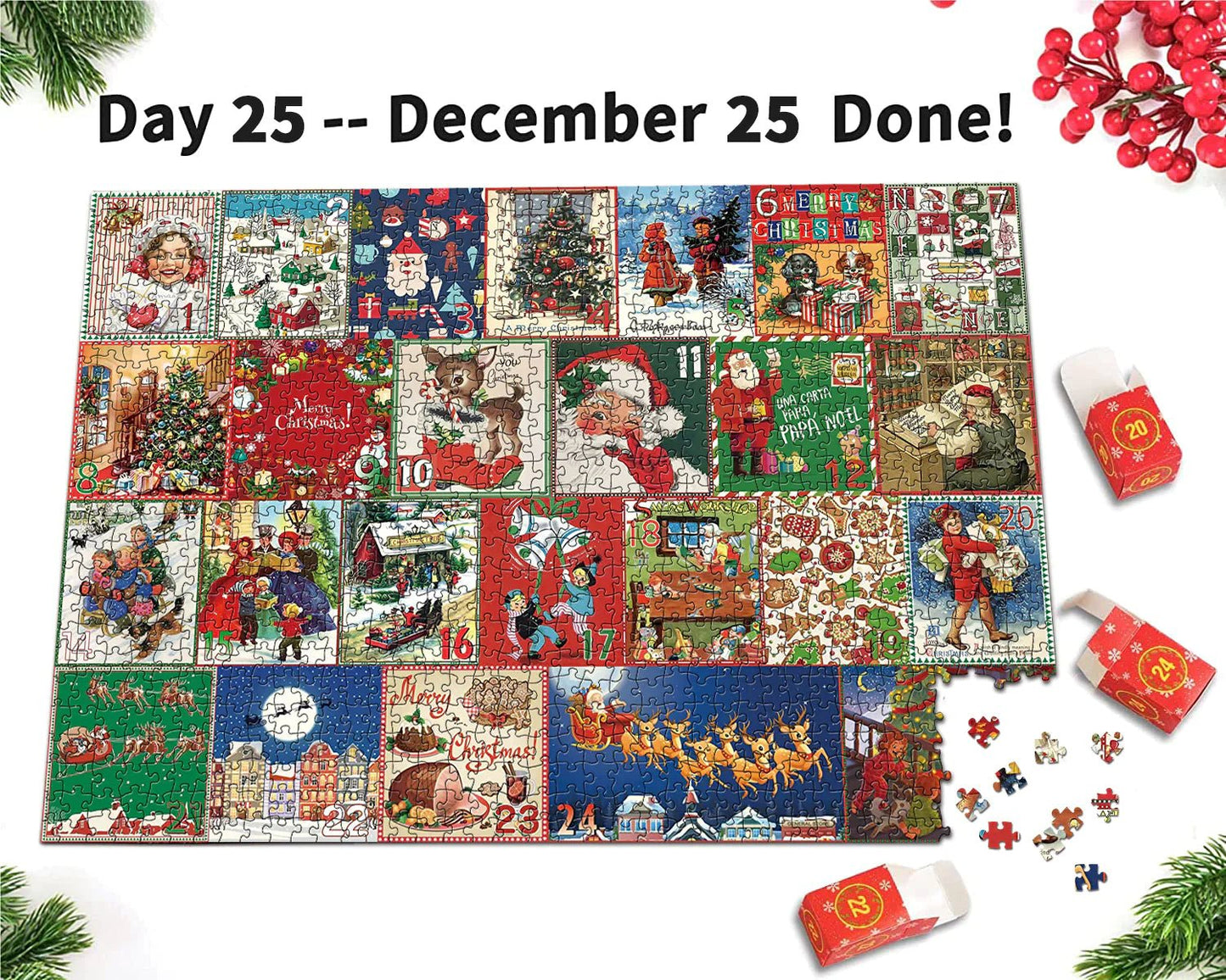 🔥Christmas Advent Calendar Jigsaw Puzzle 1000pcs